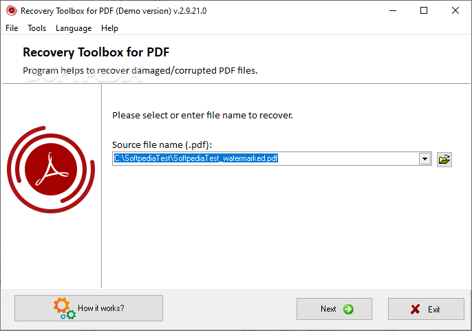 Recovery Toolbox For PDF Serial Key 