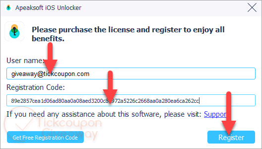 apeaksoft-ios-unlocker-register
