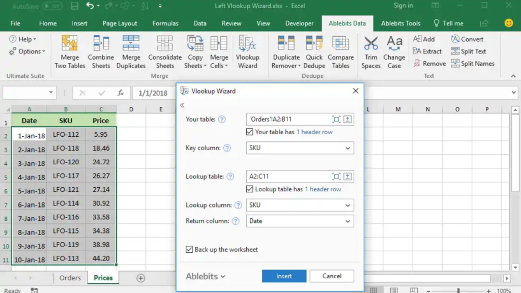 Ablebits Ultimate Suite for Excel Mac