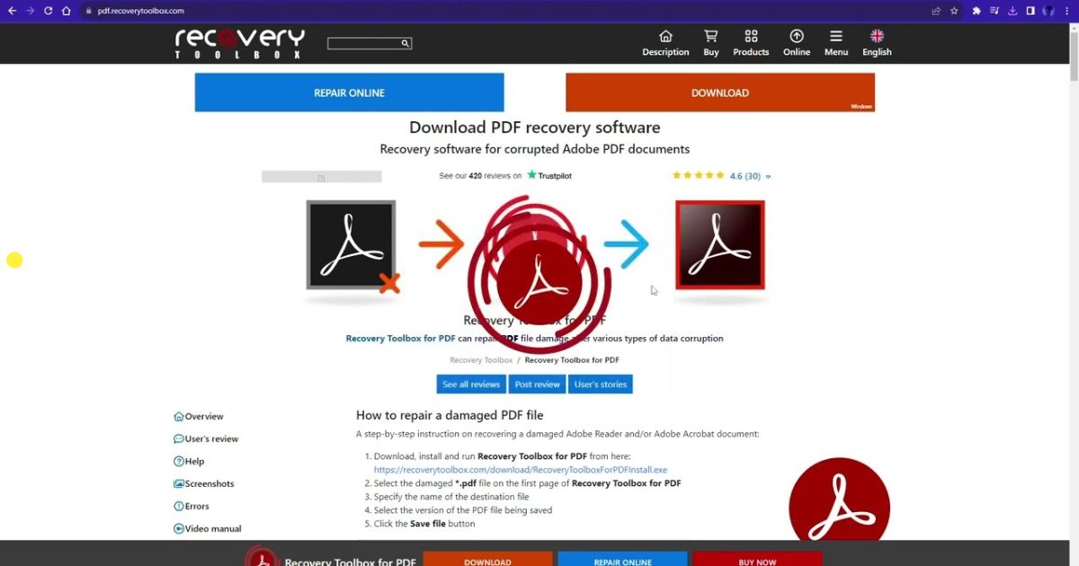 Recovery Toolbox For PDF Serial Key 