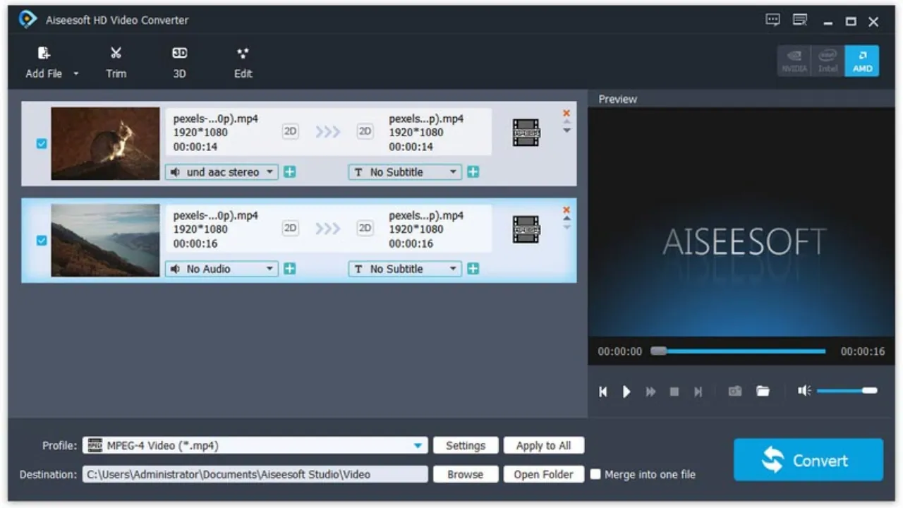 Aiseesoft HD Video Converter Crack 
